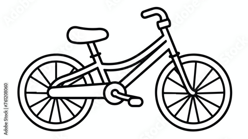Sign bike icon outline style flat vector