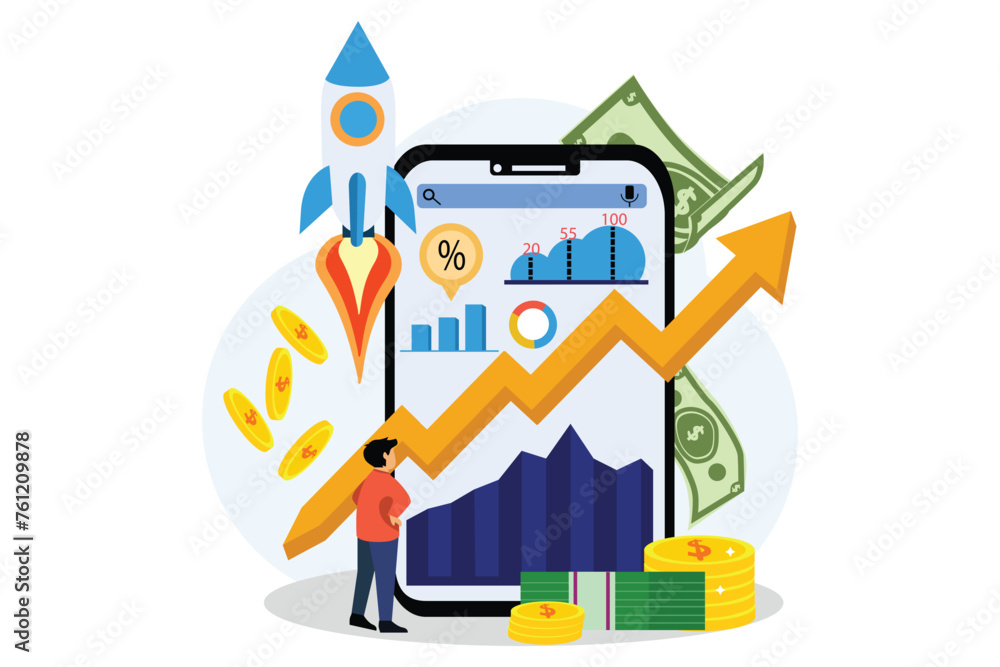 Business Strategy Flat Illustration Design Business Strategy Flat Illustration Design