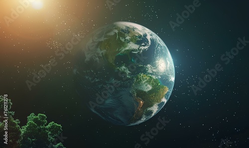 Global warming planet earth, ecology concept. effect of environment climate change. generative AI