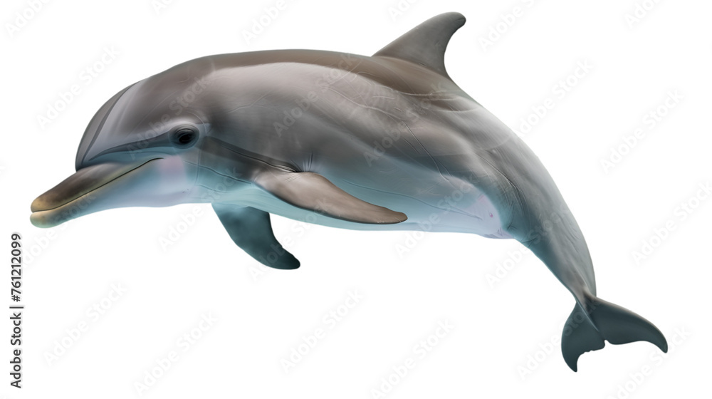 Obraz premium The Dolphin swimming on transparent background, PNG file