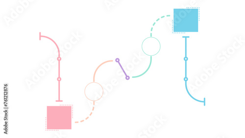 Blank company process chart infographic template as vector with 4 options can be used for progress, diagram, annual report, web design. Business concept.