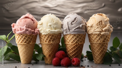 Multi-color Cone Ice-Cream