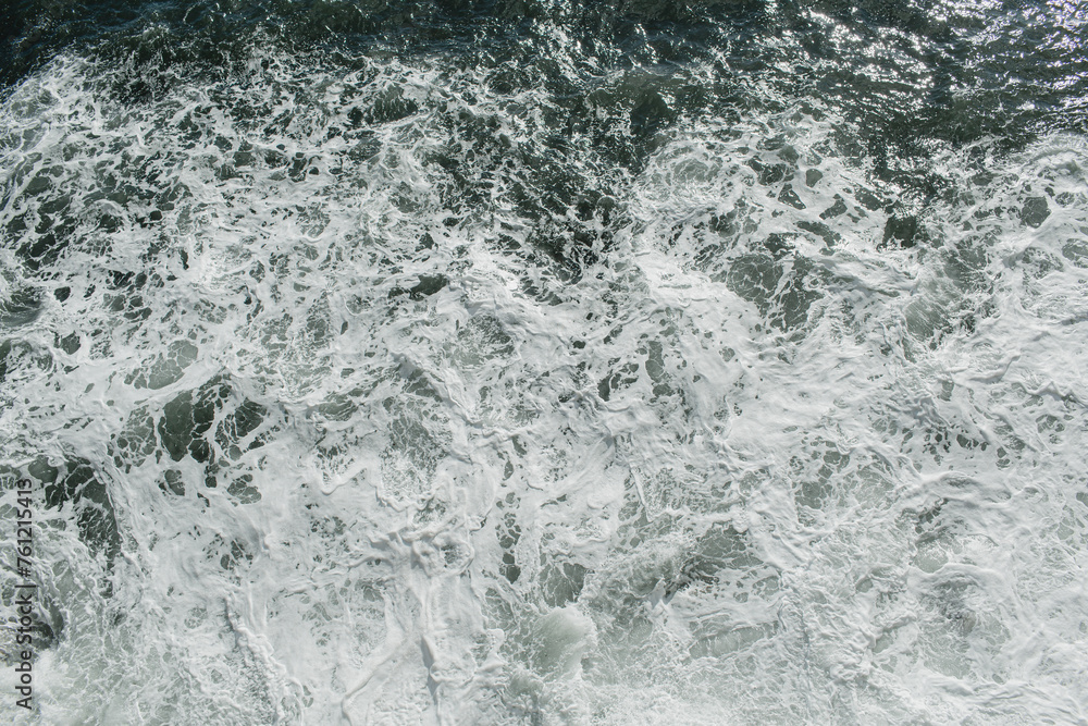 Aerial view of sea surface with waves. Summer concept. Natural background Aerial view of sea surface with waves. Summer concept. Natural background