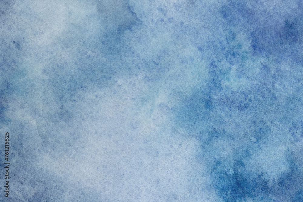 Hand painted blue watercolor abstract watercolor background sky and clouds, vector illustration. Watercolor cloud texture. Blue watercolor abstract background. Watercolor blue background. 