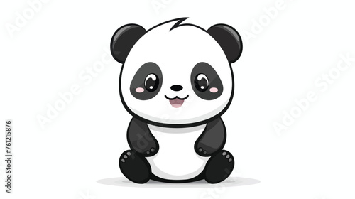 Fototapeta Naklejka Na Ścianę i Meble -  Cute panda emoticon. Simple cartoon vector 