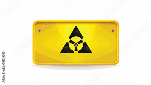 Danger warning sign flat vector isolated on white background