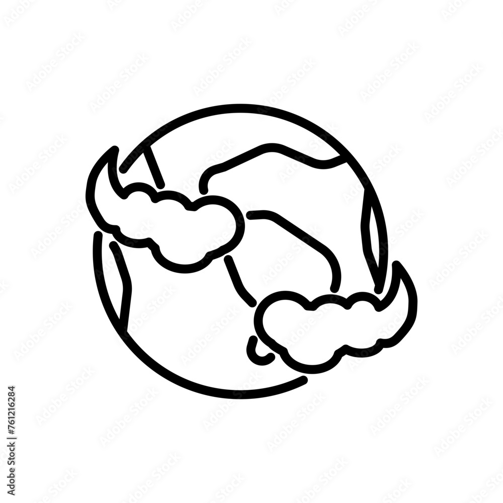 earth icon vector in line style earth icon vector in line style