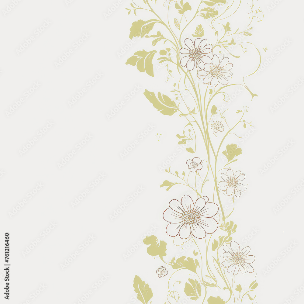 Flowers. Abstract seamless pattern. AI generated. Flowers. Abstract seamless pattern. AI generated.