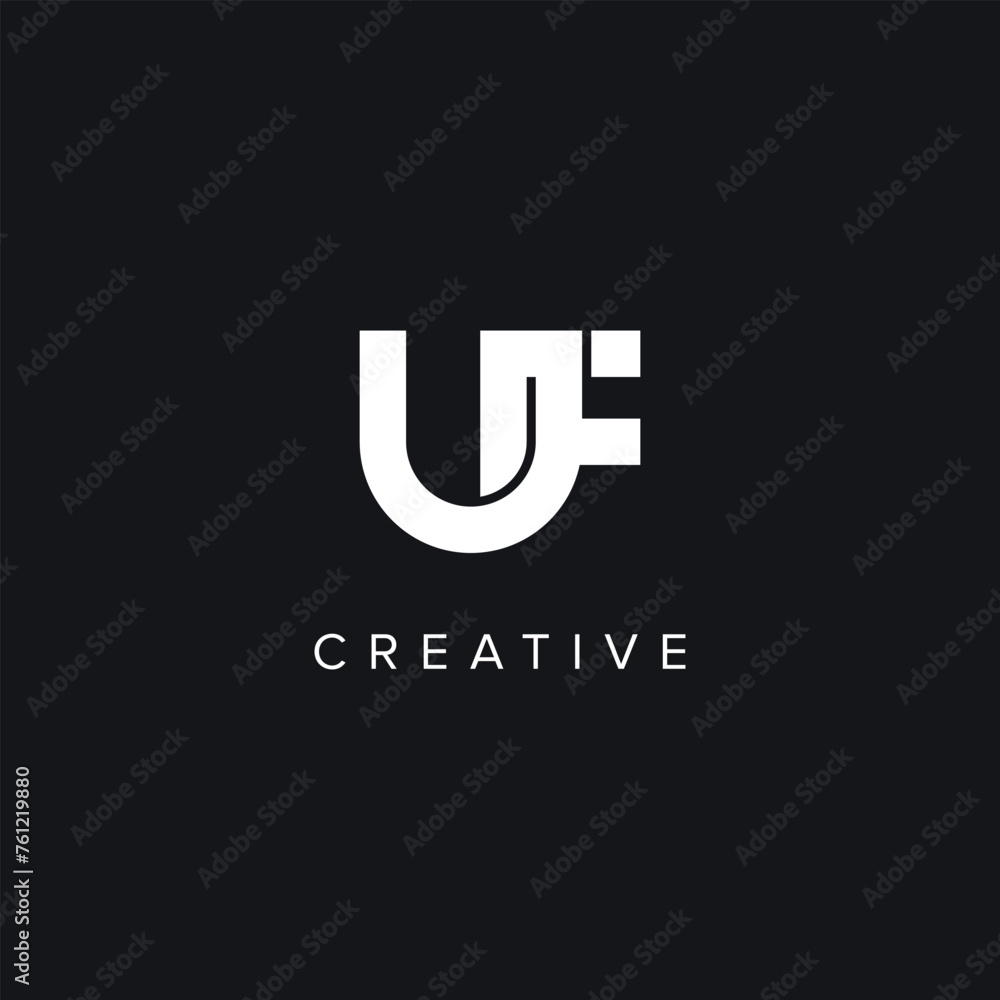 Alphabet Letters UF FU Creative Logo Initial Based Monogram Icon Vector symbol. Alphabet Letters UF FU Creative Logo Initial Based Monogram Icon Vector symbol.