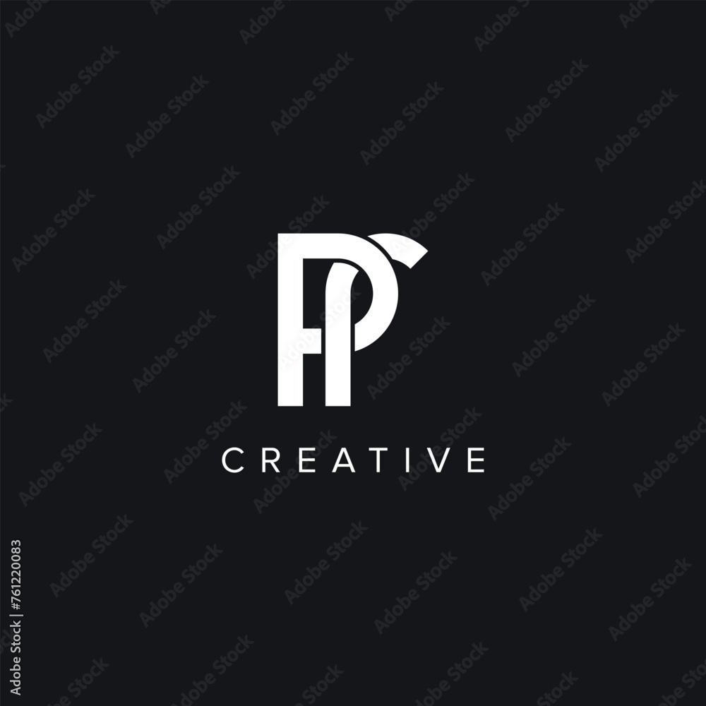 Alphabet Letters PF FP Creative Logo Initial Based Monogram Icon Vector symbol. Alphabet Letters PF FP Creative Logo Initial Based Monogram Icon Vector symbol.