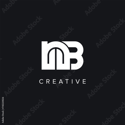 Alphabet Letters NB BN Creative Logo Initial Based Monogram Icon Vector symbol.