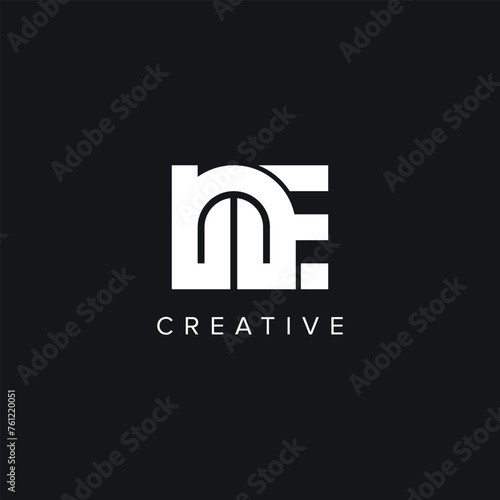 Alphabet Letters NE EN Creative Logo Initial Based Monogram Icon Vector symbol.