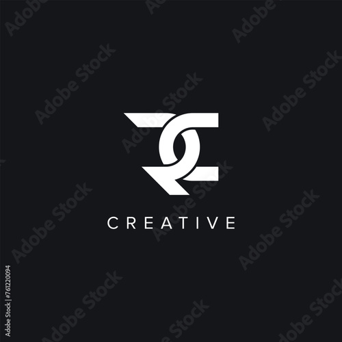 Alphabet Letters RC CR Creative Logo Initial Based Monogram Icon Vector symbol.