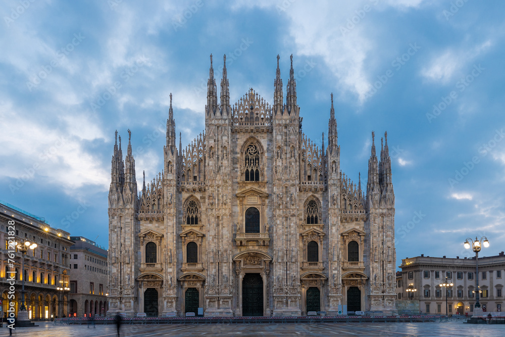 Milan, Italy - 3-7-2024 Milan Cathedral is the largest church in the Italian Republic with streets either radiating from the Duomo or circling it, reveals that the Duomo occupies what is the centre Milan, Italy - 3-7-2024 Milan Cathedral is the largest church in the Italian Republic with streets either radiating from the Duomo or circling it, reveals that the Duomo occupies what is the centre