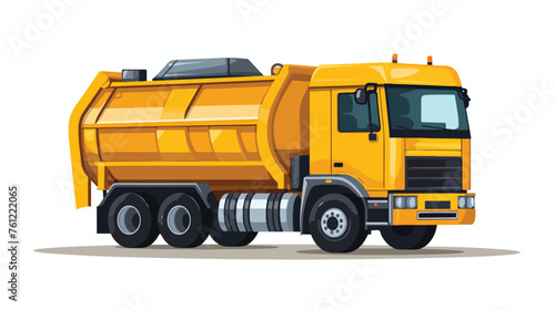 Garbage truck vector illustration of a vehicle