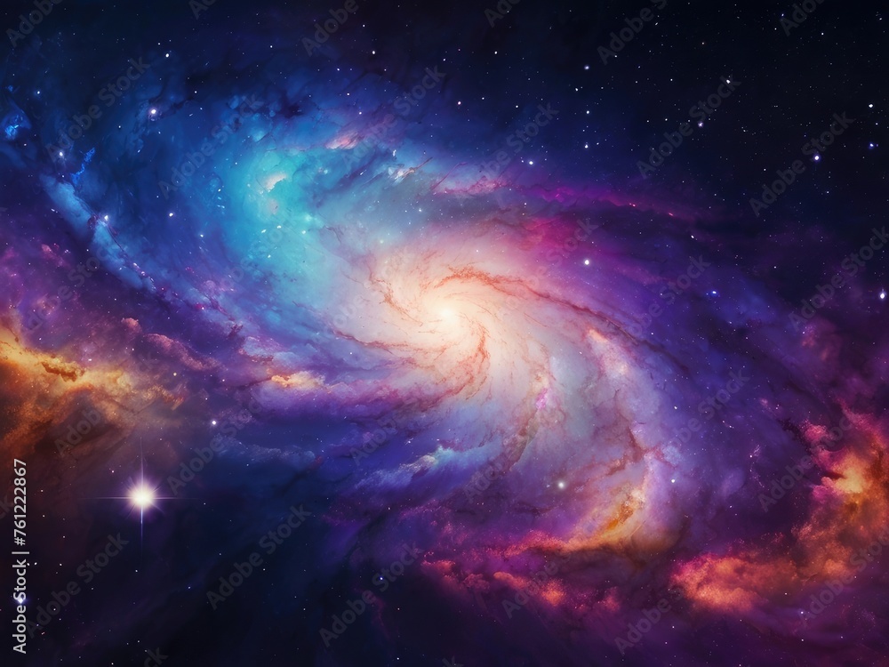 Fototapeta premium space galaxy background planet and space background with stars