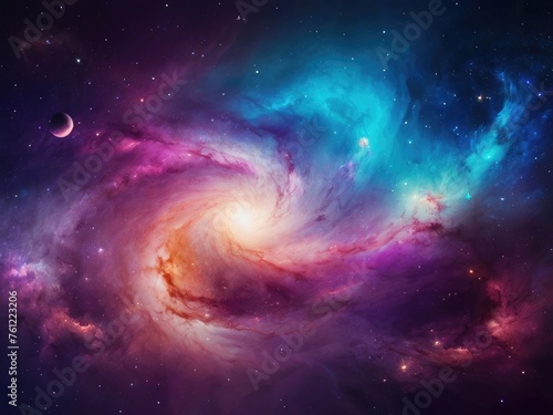 space galaxy background planet and space background with stars © boler