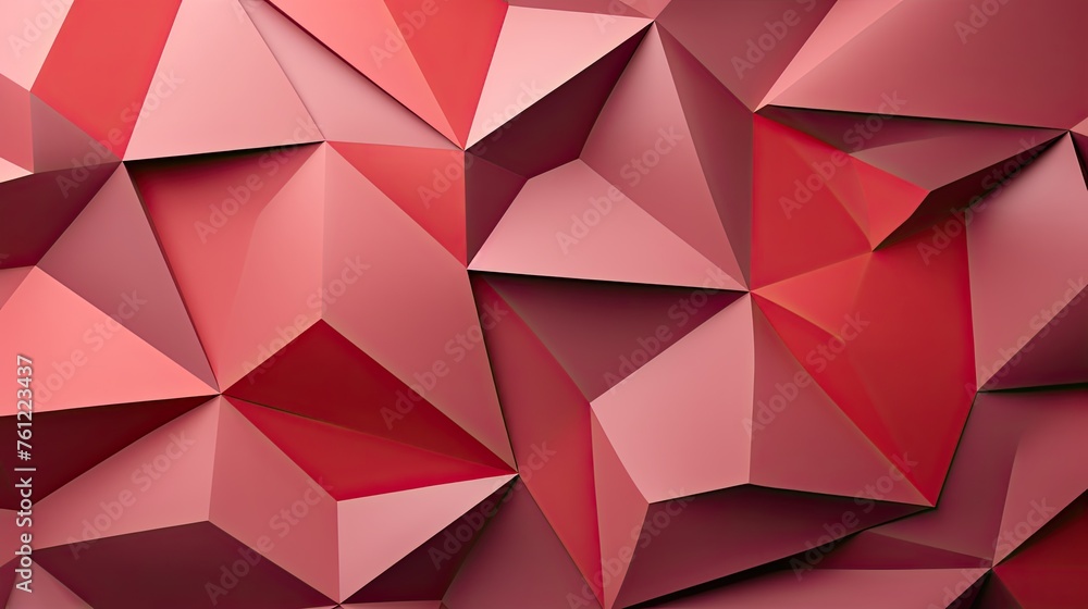 Obraz premium Red geometric abstract pattern background