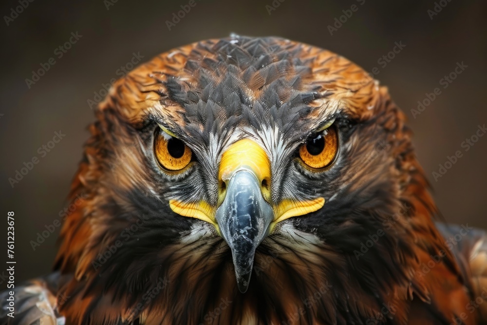 Golden eagle close-up portrait. Bird of prey. Wildlife scene from nature Golden eagle close-up portrait. Bird of prey. Wildlife scene from nature