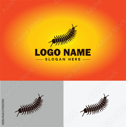 Centipede logo vector art icon graphics for business brand icon Centipede logo template © sahadul