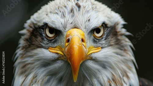 Golden eagle close-up portrait. Bird of prey. Wildlife scene from nature