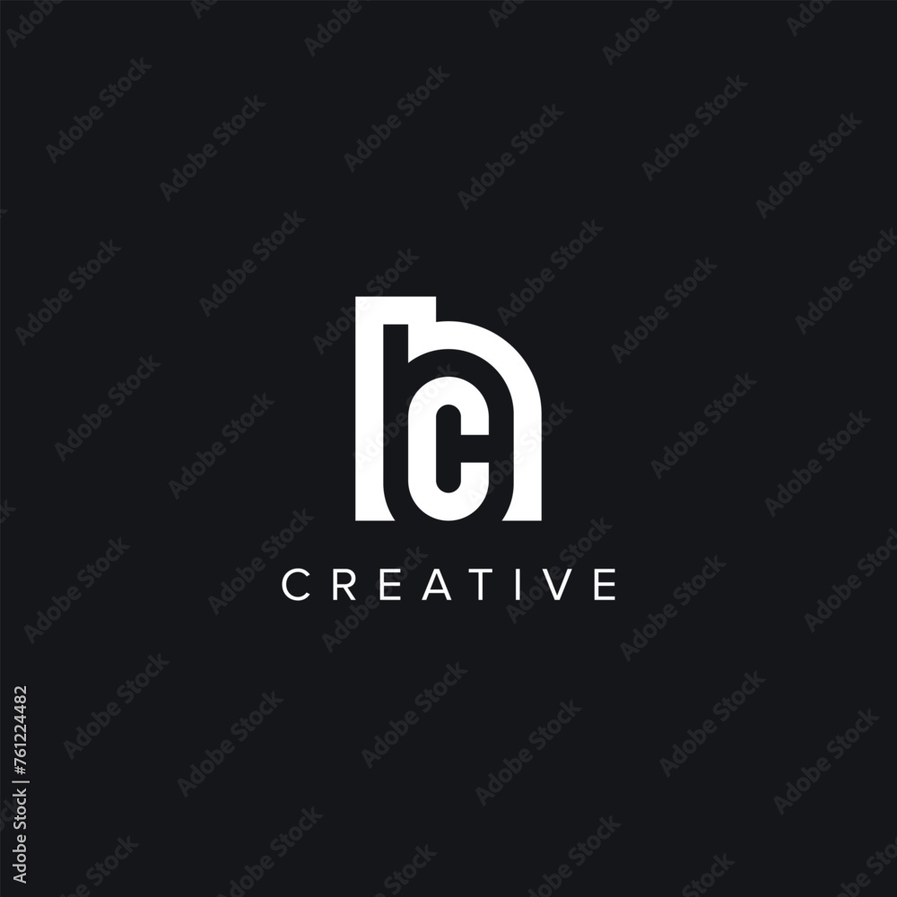 Abstract Letters NC CN Creative Logo Initial Based Monogram Icon Vector symbol.