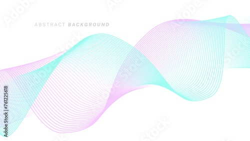 White abstract background with dynamic line waves. Futuristic background with line pattern, suitable for banners, posters, presentations, wallpapers. Vector illustration