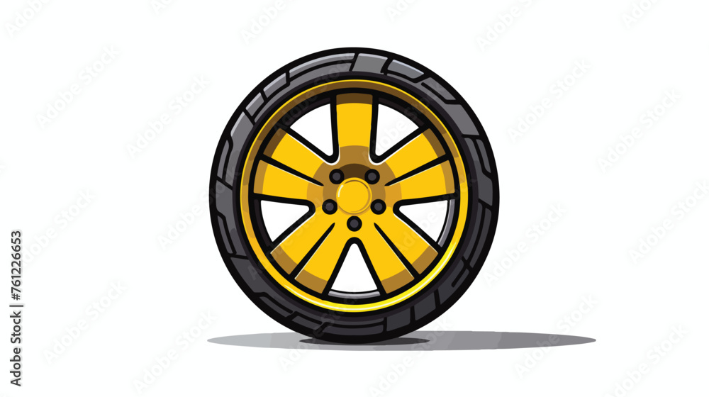 Car wheel icon vector. Wheel illustration sign. Tire