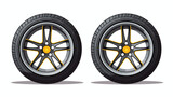 Car wheel icon vector. Wheel illustration sign. Tire