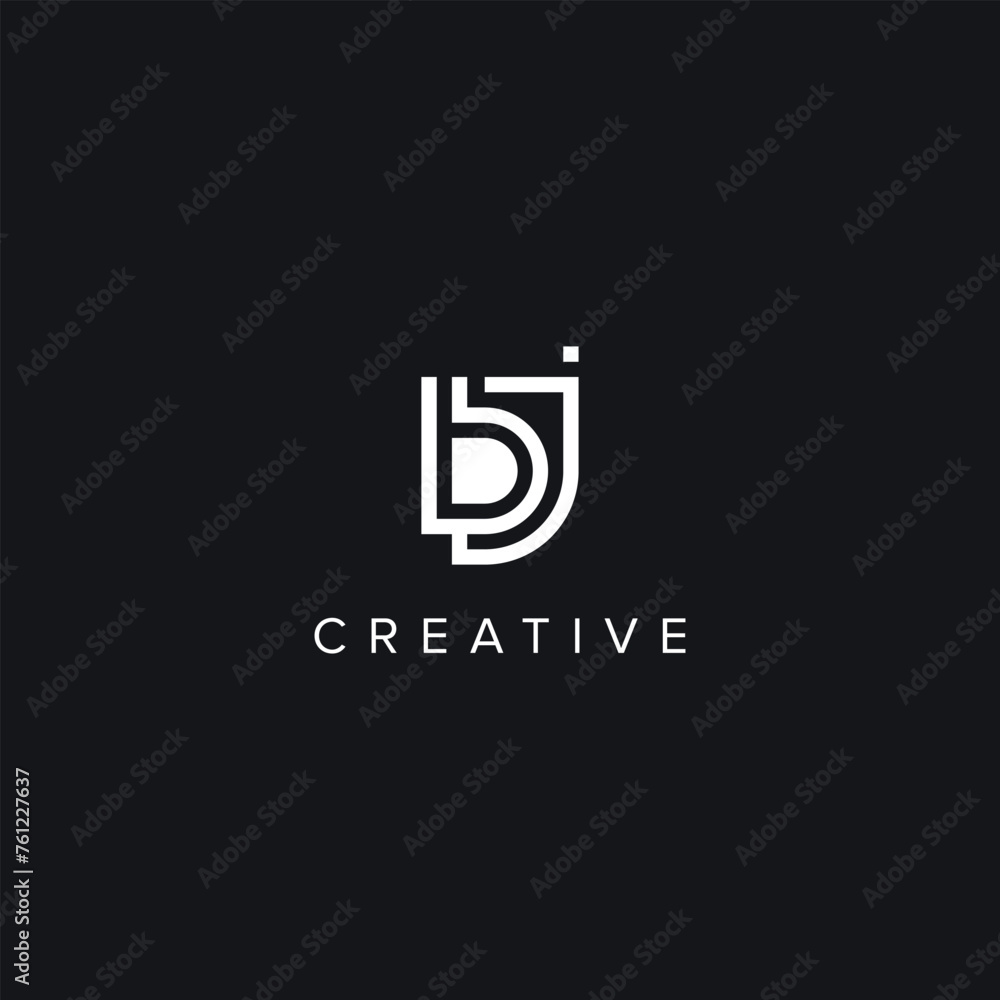 Abstract Letters BJ JB Creative Logo Initial Based Monogram Icon Vector symbol. Abstract Letters BJ JB Creative Logo Initial Based Monogram Icon Vector symbol.