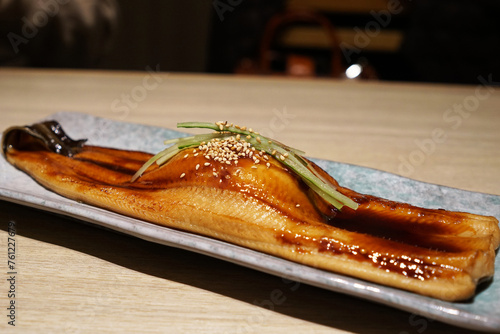 Close up Unagi, Japanese broiled and barbecue grilled freshwater Eel fish