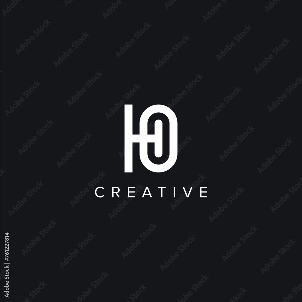 Abstract Letters HO OH Creative Logo Initial Based Monogram Icon Vector symbol. Abstract Letters HO OH Creative Logo Initial Based Monogram Icon Vector symbol.