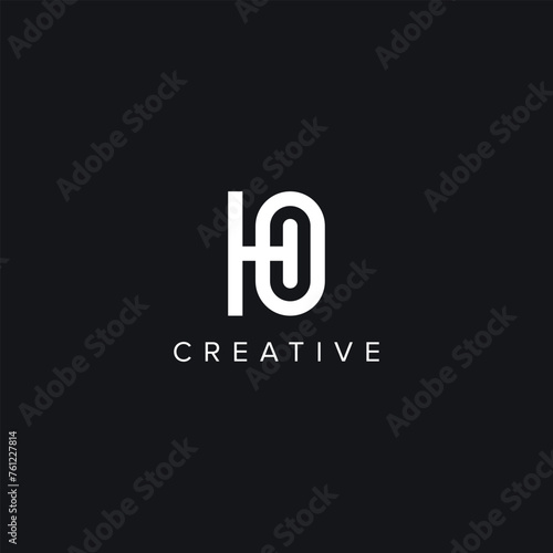 Abstract Letters HO OH Creative Logo Initial Based Monogram Icon Vector symbol.