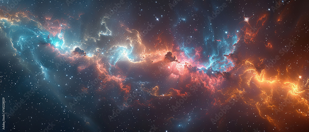 wallpaper of a supernova explode space, cosmos, blue, pink, green, lot of stars everywhere, 