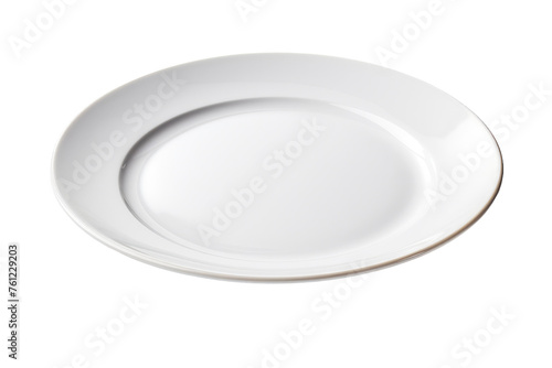 White Plate on White Background. On a White or Clear Surface PNG Transparent Background.