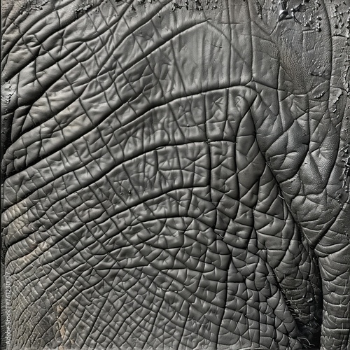 Elephant Skin Texture Background, Wrinkled Animal Leather, Elephant Skin Closeup