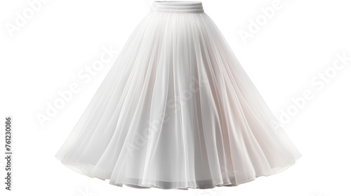 White dress draped on a serene mannequin