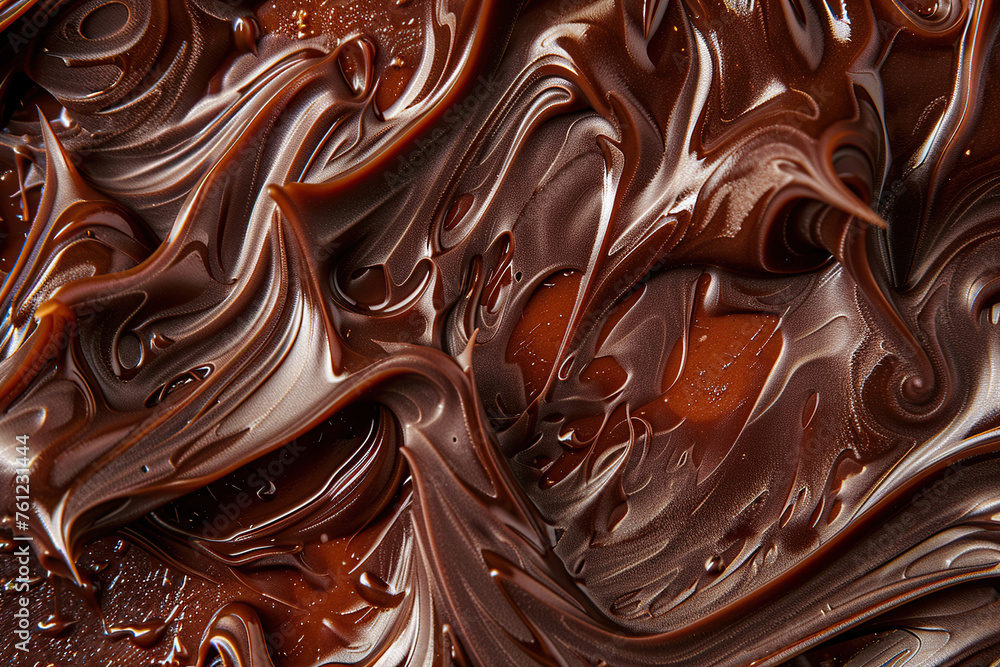 Generative ai on the theme of beautiful tasty liquid chocolate on the wave abstract dark background Generative ai on the theme of beautiful tasty liquid chocolate on the wave abstract dark background
