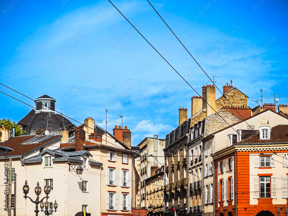 Street view of downtown in Limoges, France