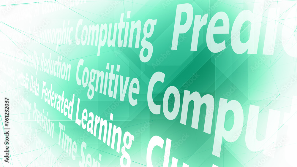 Future of artificial intelligence ai texts and connected lines in innovation and algorithmic design Future of artificial intelligence ai texts and connected lines in innovation and algorithmic design