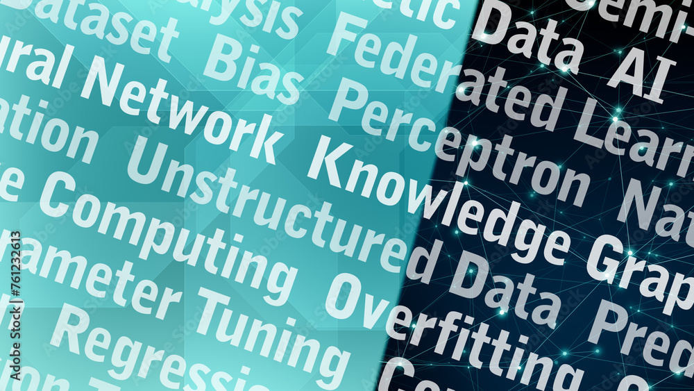 Technology in artificial intelligence ai texts background with neural network, deep learning, and predictive analytics Technology in artificial intelligence ai texts background with neural network, deep learning, and predictive analytics