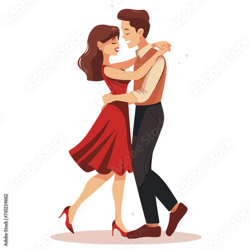 Couple Dancing Clipart isolated on white background
