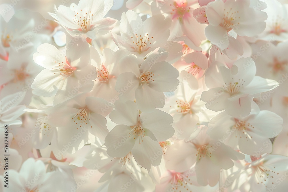 Delicate white cherry blossoms pattern, spring background. Delicate white cherry blossoms pattern, spring background.