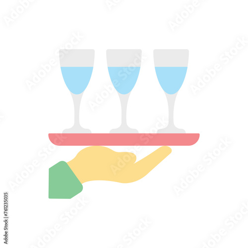 Flat color Drinks vector icon