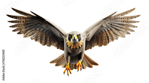 A bird of prey spreads its wings in a show of power and grace