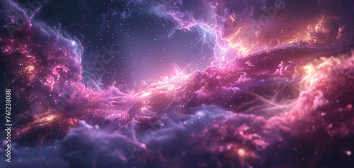 Beautiful purple space background. Sci-fi cosmic wallpaper. photo