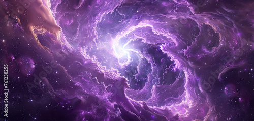 Beautiful purple space background. Sci-fi cosmic wallpaper.