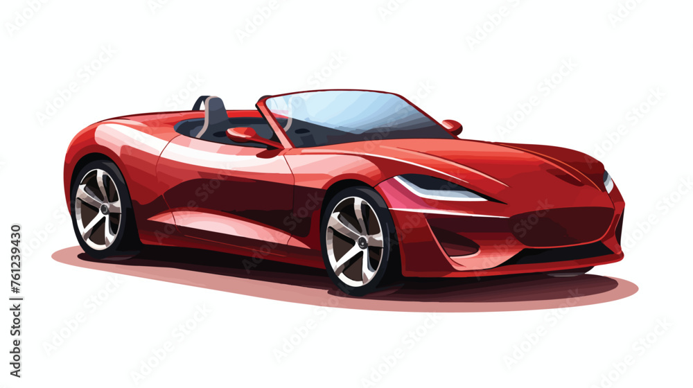 Metallic red modern convertible concept car 