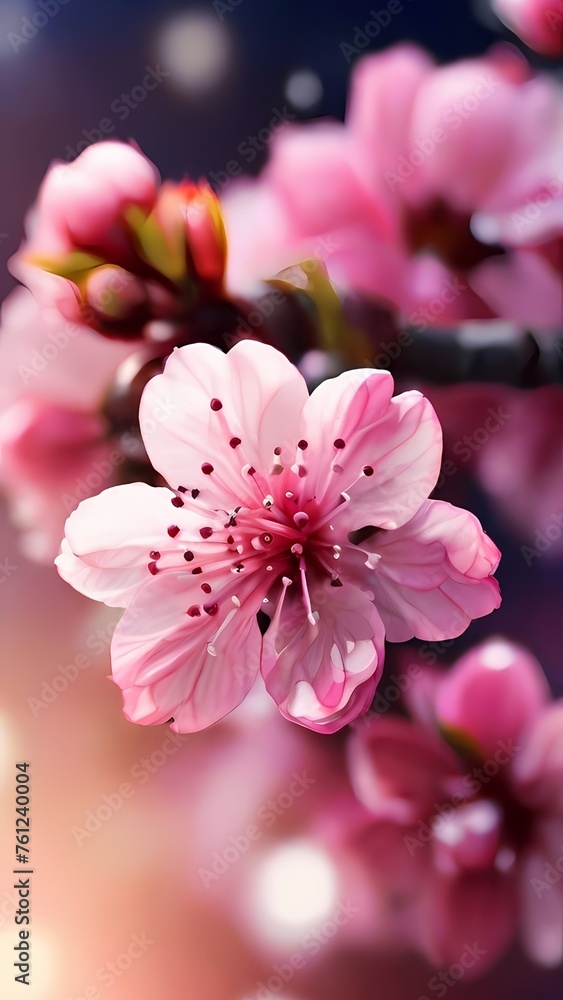Obraz premium Spring Splendour Captivating Cherry Blossom Elegance Beautiful cherry blossom image, Beautiful Sakura flowers, Spring awaking with the cherry blossom, Cherry blossom mobile wallpapers