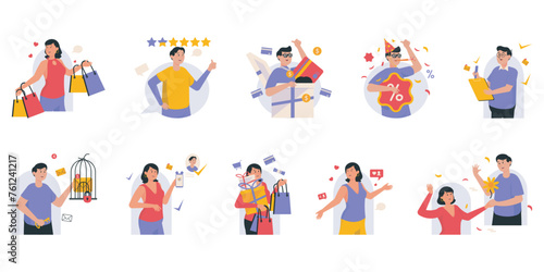 E-Commerce Characters Illustration